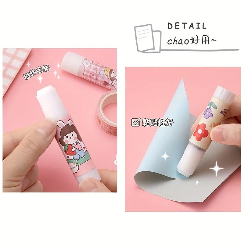 4pcs Large Capacity Cartoon Solid Glue: Perfect for School Supplies DIY Projects!