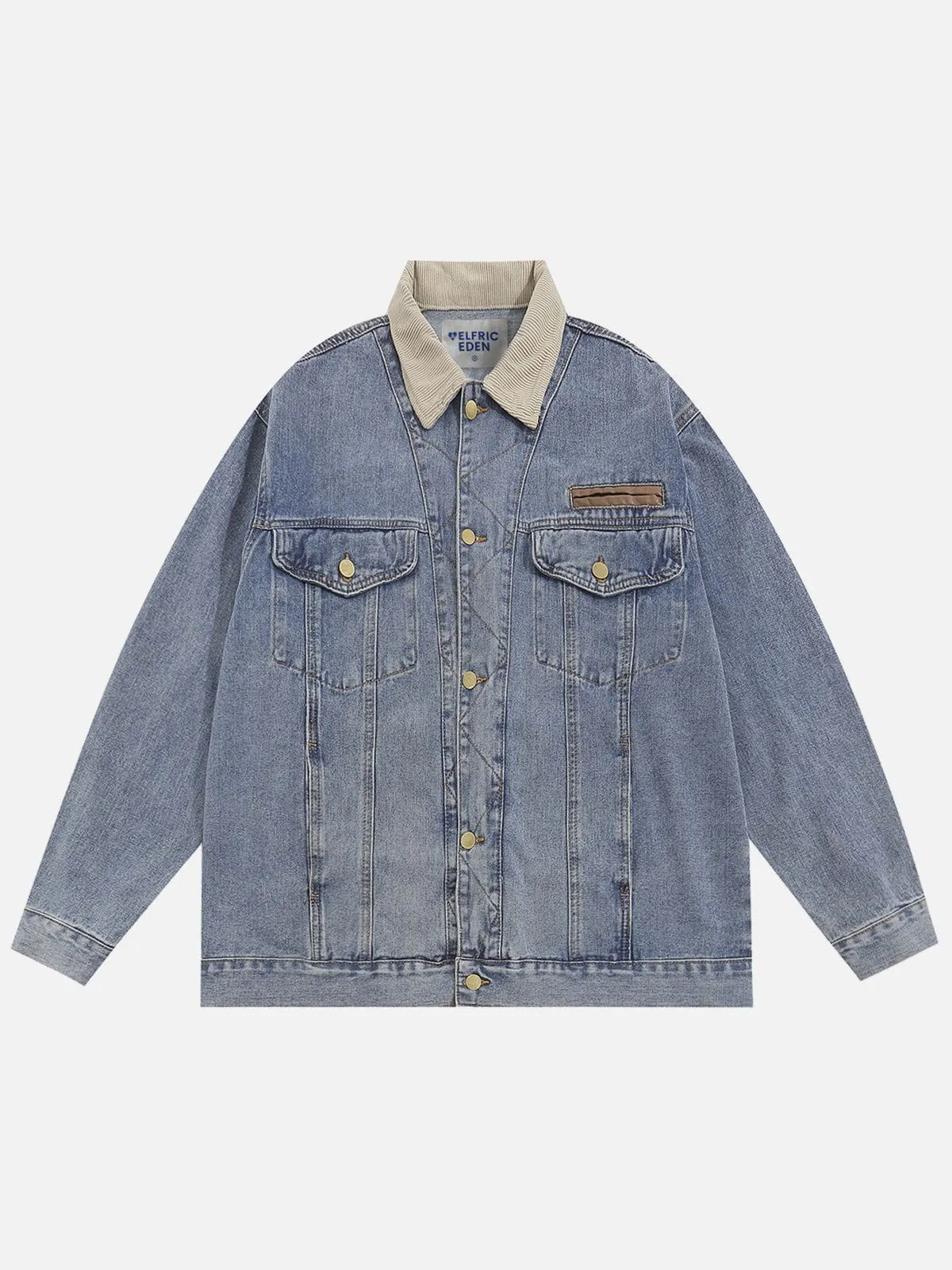 Aelfric Eden Basic Patchwork Denim Jacket