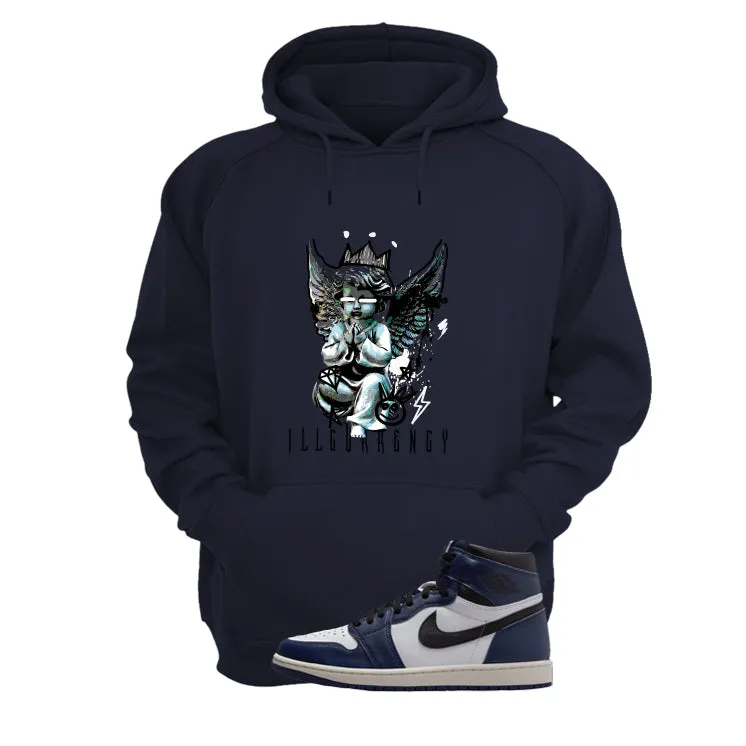 Air Jordan 1 High OG Midnight Navy Navy Blue T-Shirt (Graffiti Angel)| illcurrency