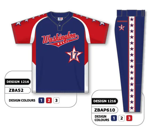 Athletic Knit Custom Sublimated Matching Baseball Uniform Set Design 1216