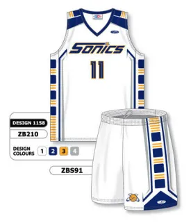 Athletic Knit Custom Sublimated Matching Basketball Uniform Set Design 1158