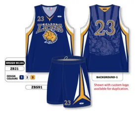 Athletic Knit Custom Sublimated Matching Basketball Uniform Set Design W1101