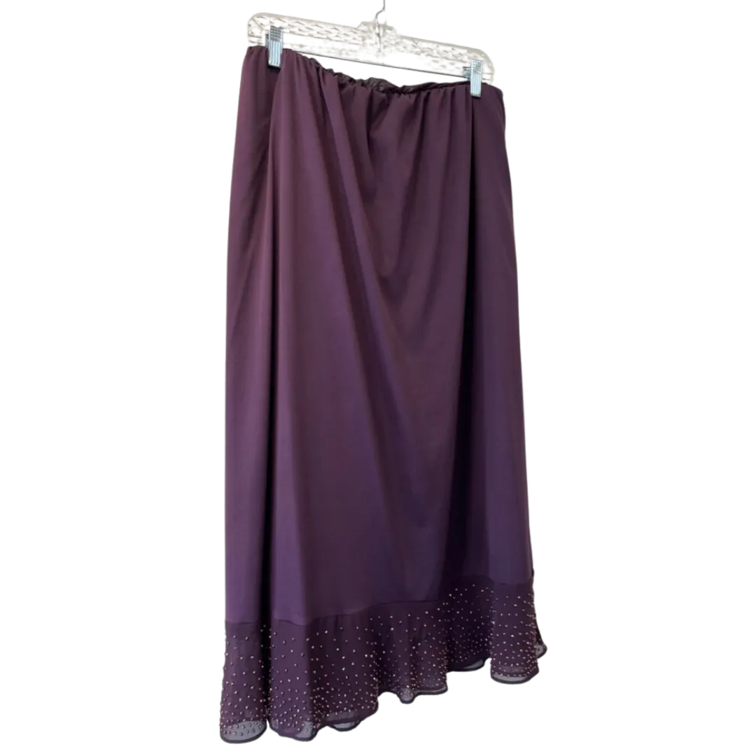 aubergine skirt w/ diamante hem - 22/24