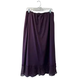 aubergine skirt w/ diamante hem - 22/24