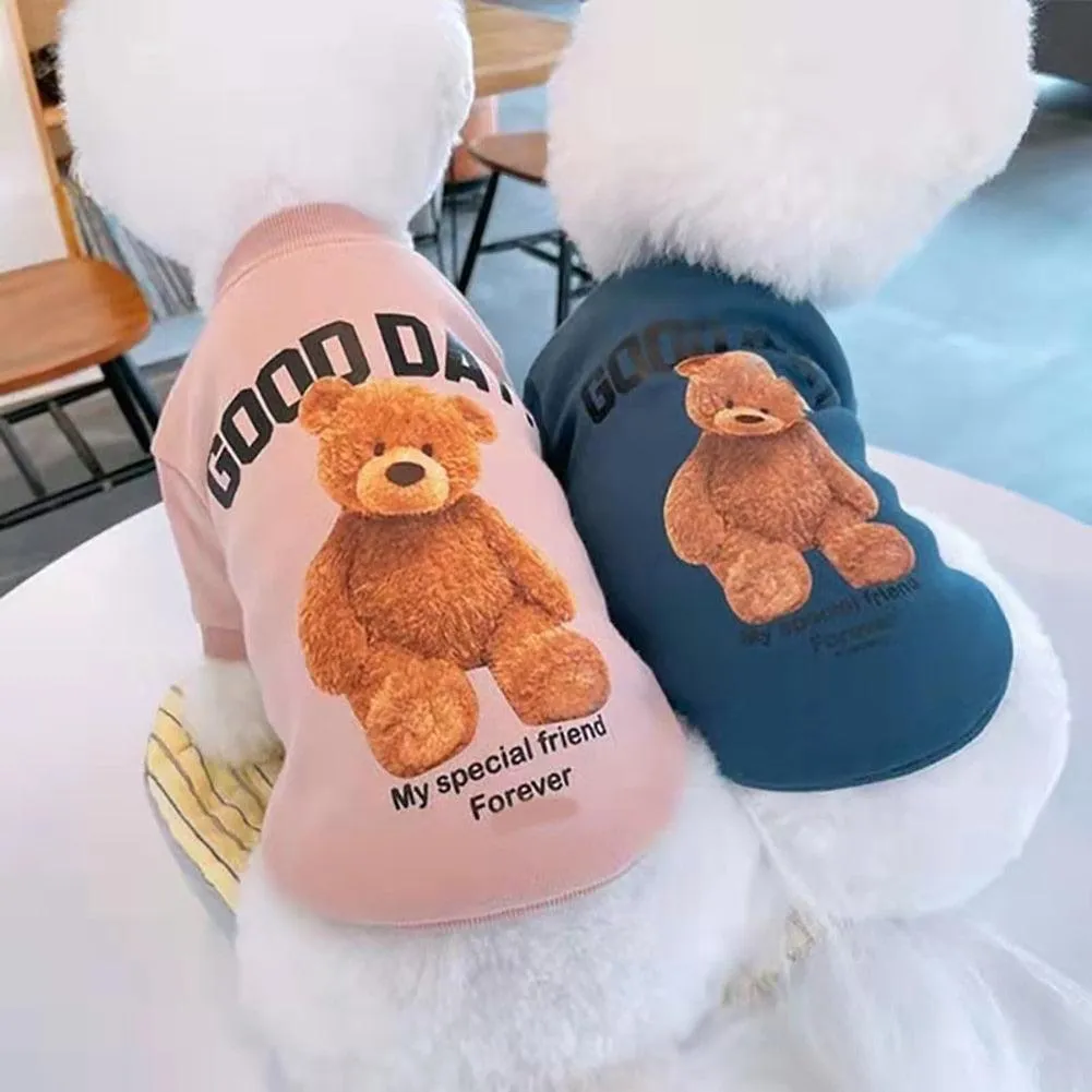 Autumn Winter Cartoon Bear Pet Hoodie