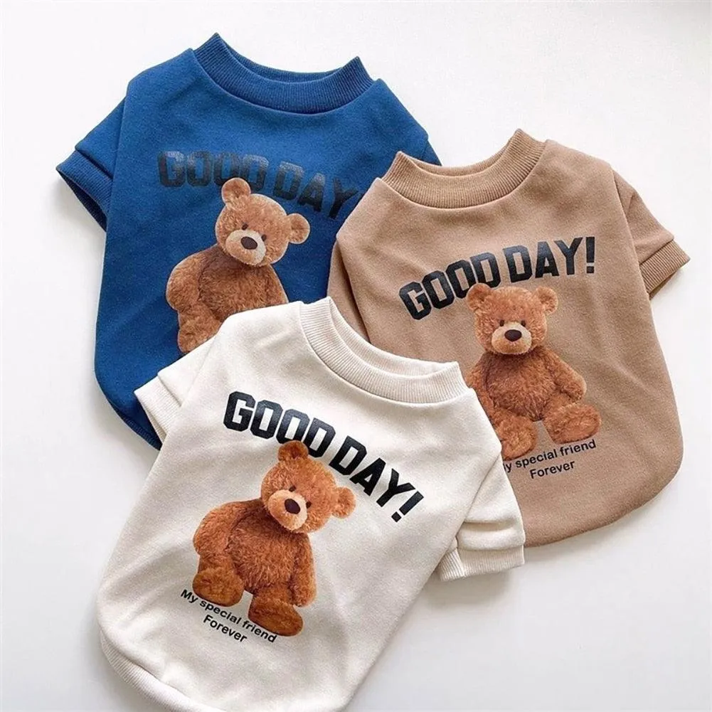 Autumn Winter Cartoon Bear Pet Hoodie