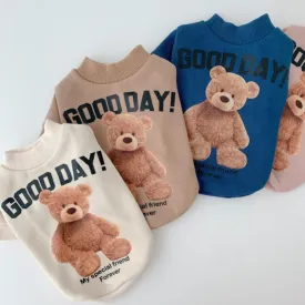 Autumn Winter Cartoon Bear Pet Hoodie