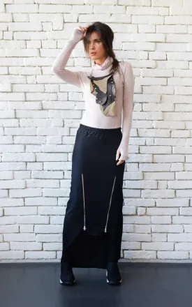 Avant garde black skirt