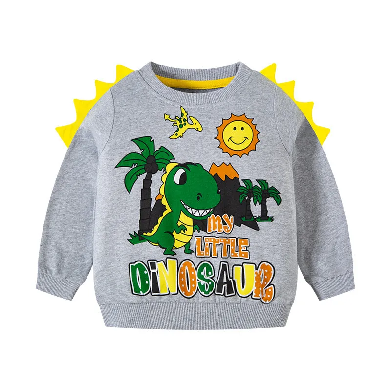 Baby Boy 3D Cartoon Dinosaur Pattern O-Neck Fashion Pullover Hoodies by MyKids-USA™