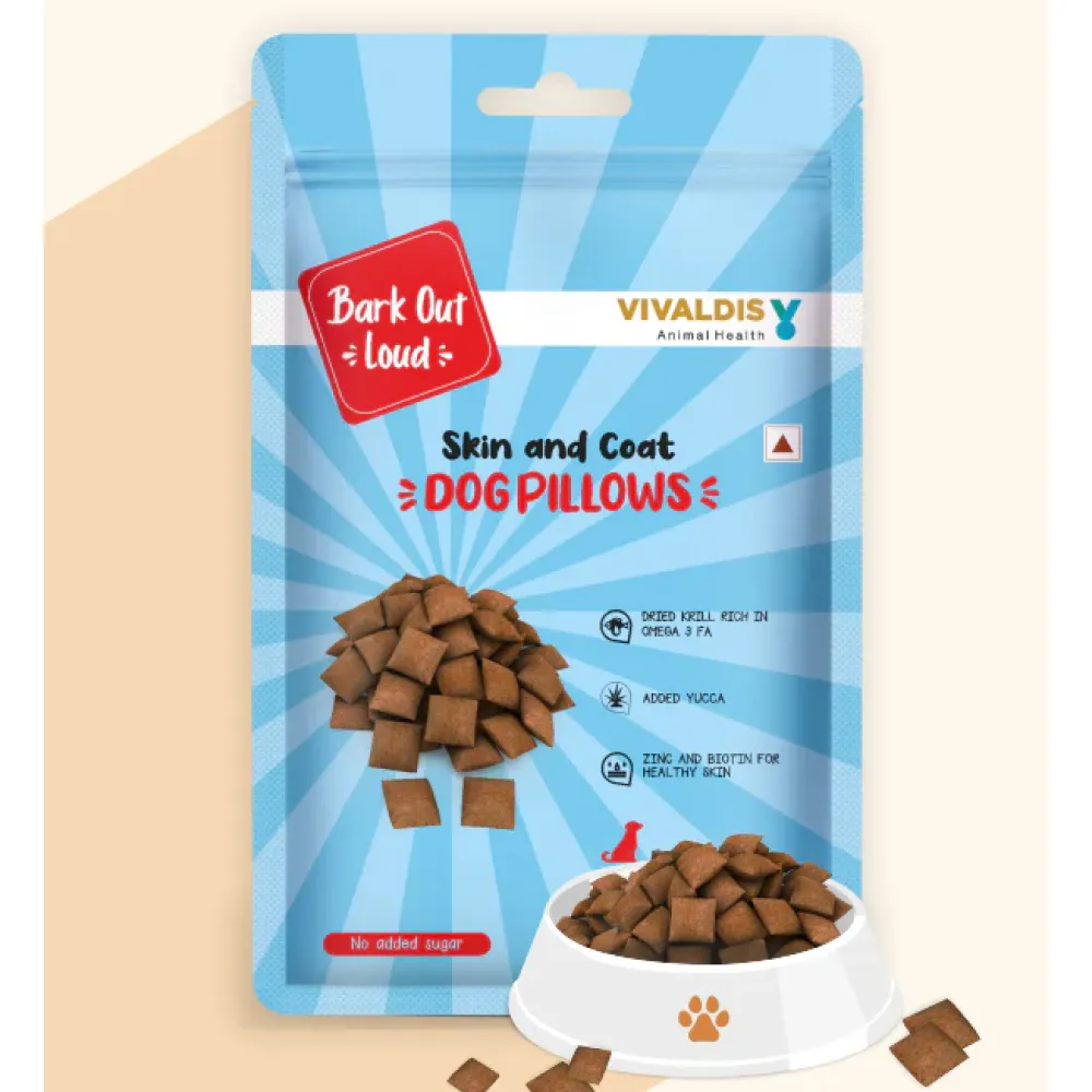 Bark Out Loud by Vivaldis Pillows for Skin & Coat Dog Treats