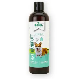 BASIL Anti-Dandruff Pet Shampoo, Herbal Anti-Itch Shampoo for Dogs and Puppies