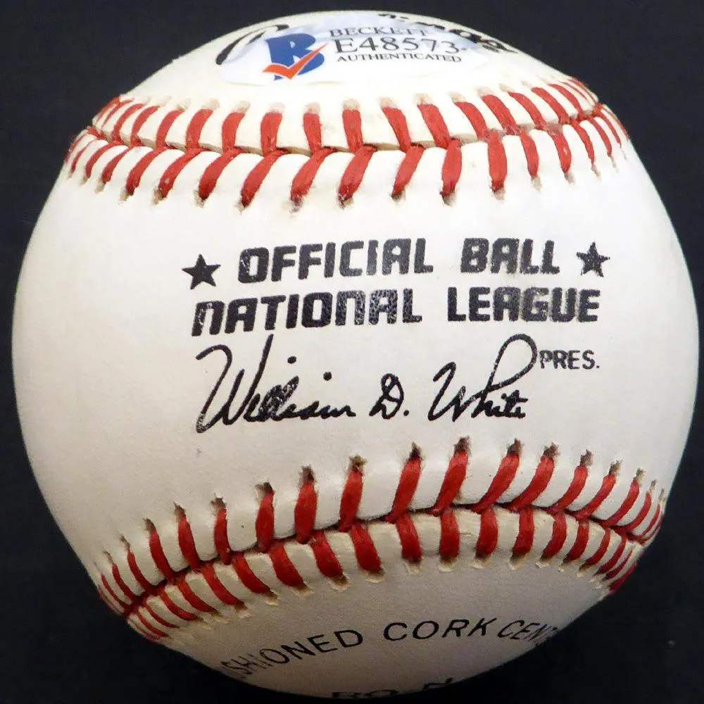 Ben Wade Autographed Official NL Baseball Brooklyn Dodgers Beckett BAS #E48573