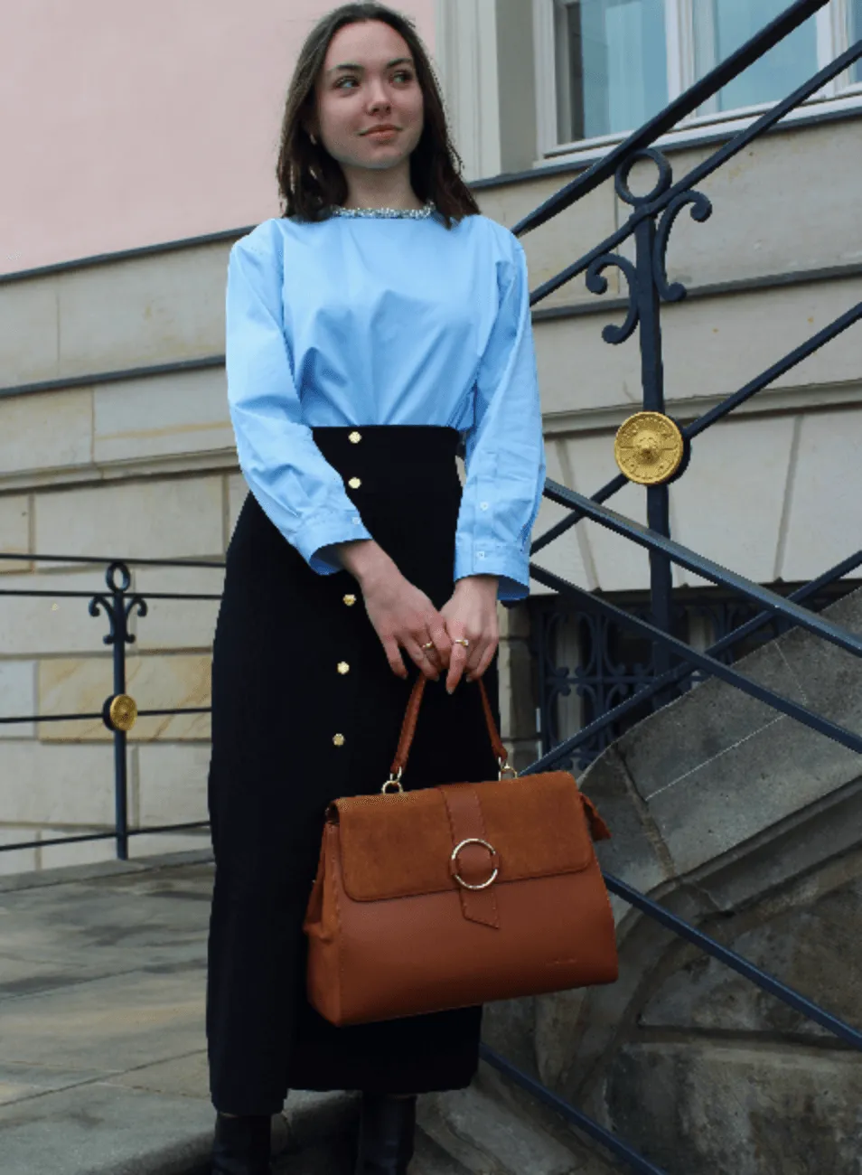 BLACK LONG KNIT SKIRT