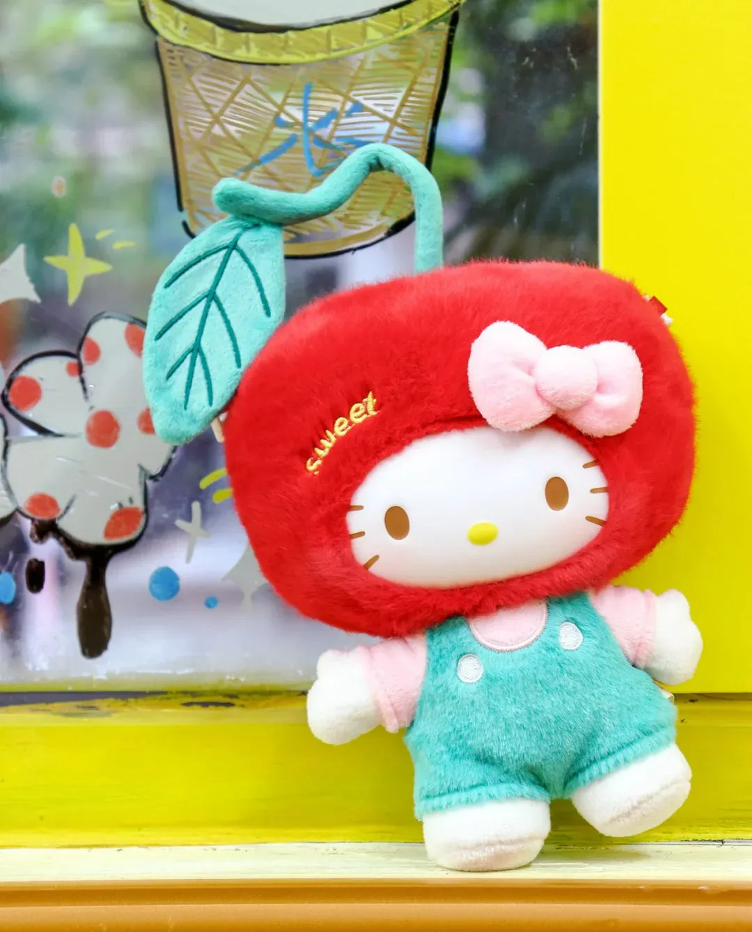 Cartoon Kitty Apple Plush Doll