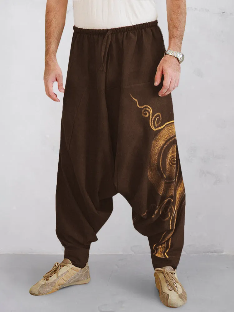 Casual Printed Harem Pants