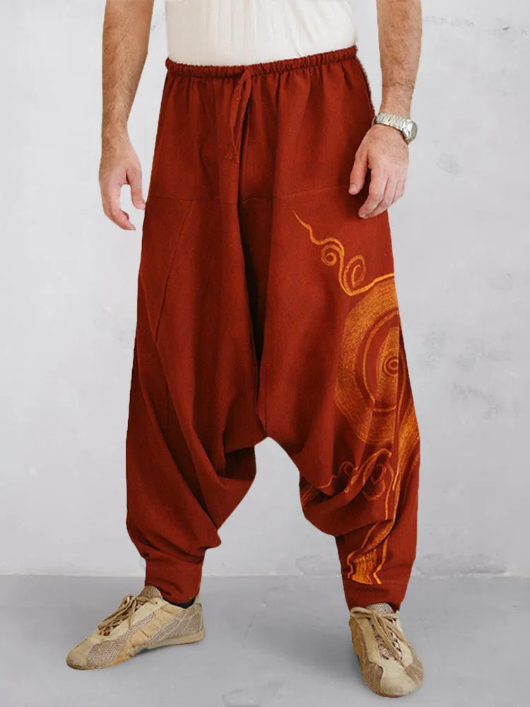 Casual Printed Harem Pants