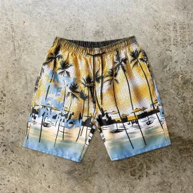 Casual printed shorts beach pants men's