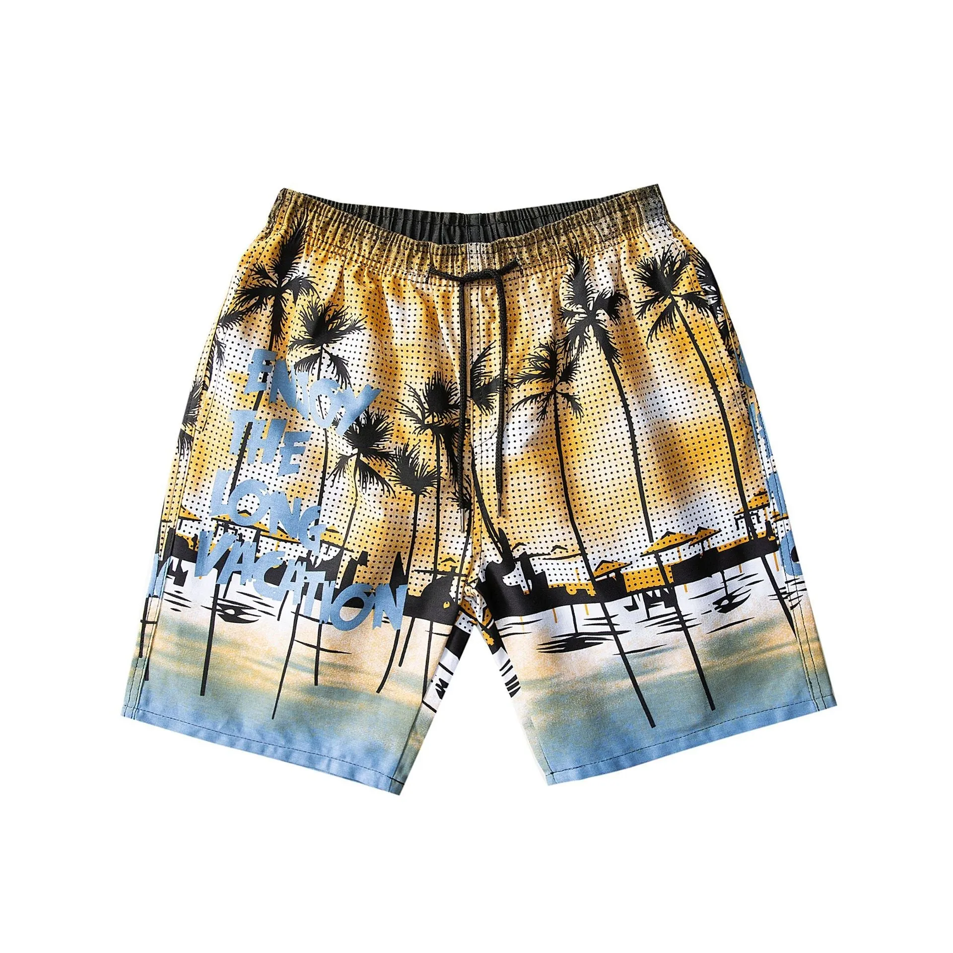 Casual printed shorts beach pants men's