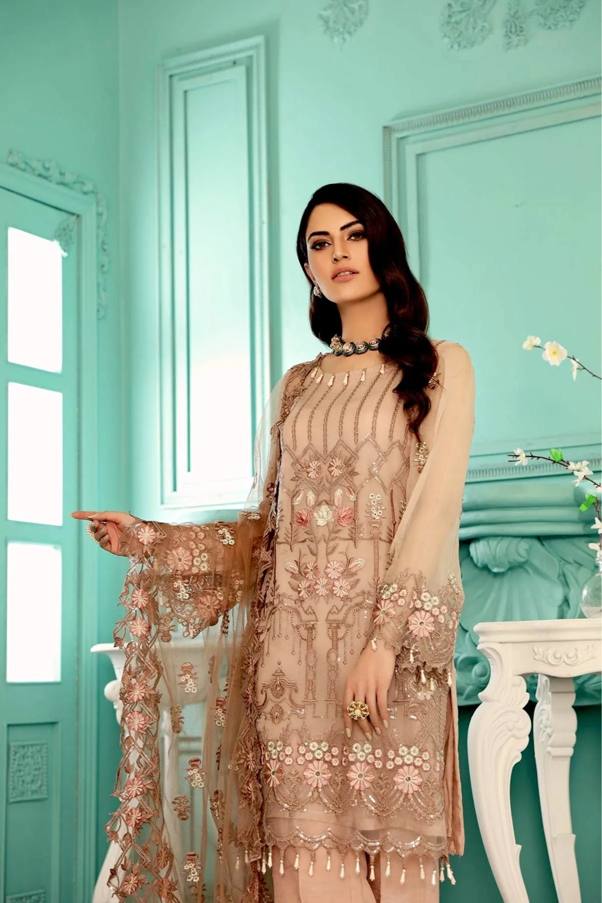 Charizma Chimmer Embroidered Chiffon Collection – CHM-36