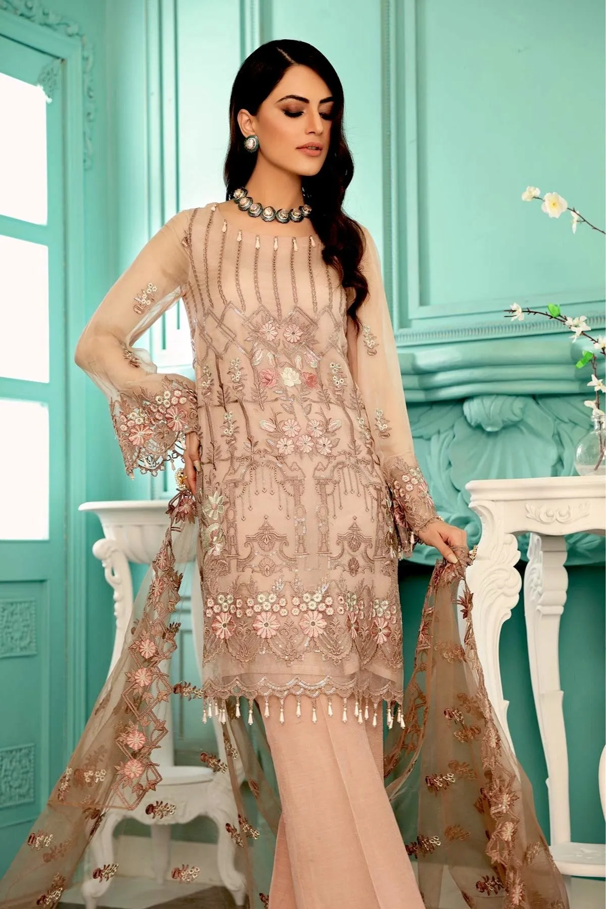 Charizma Chimmer Embroidered Chiffon Collection – CHM-36