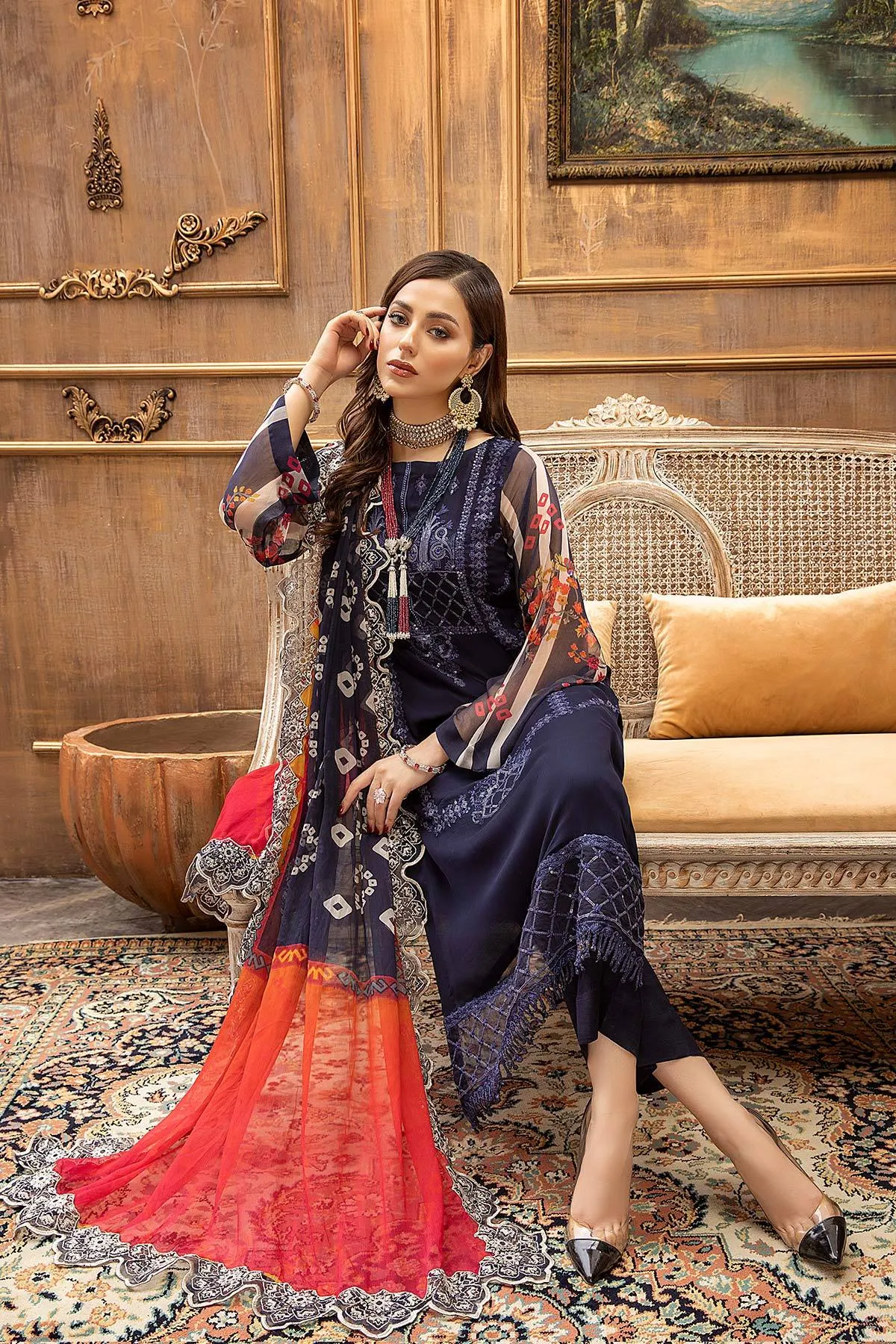 Charizma Vasal Embroidered Chiffon Collection 2021 – VSL-04