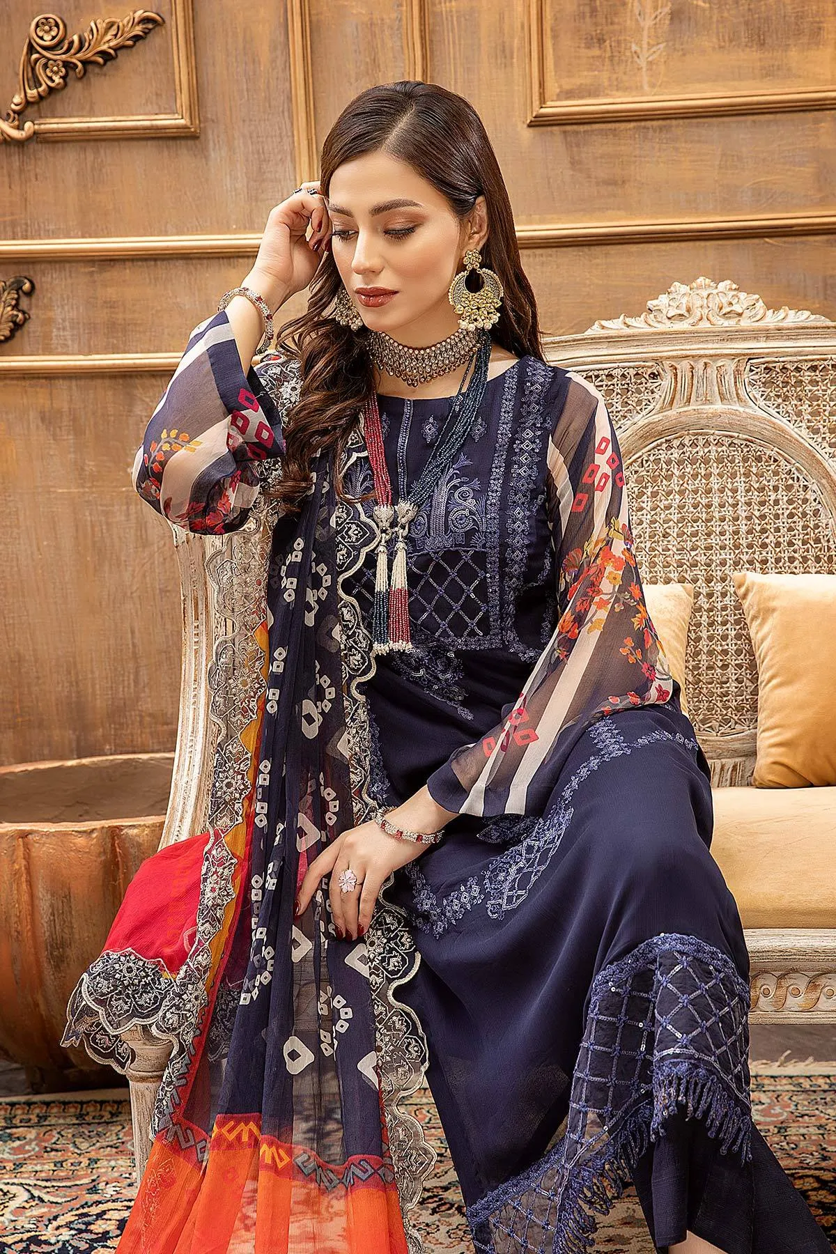 Charizma Vasal Embroidered Chiffon Collection 2021 – VSL-04