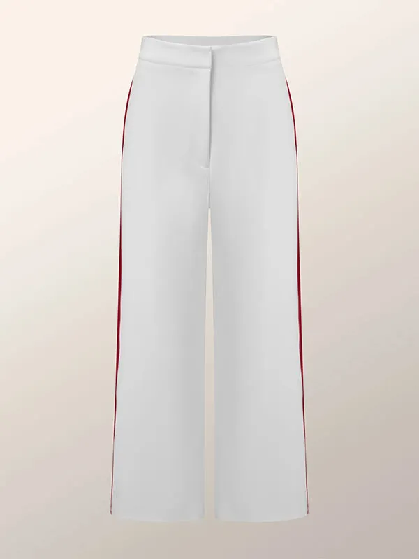 Contrast Color High Waisted Trousers Pants