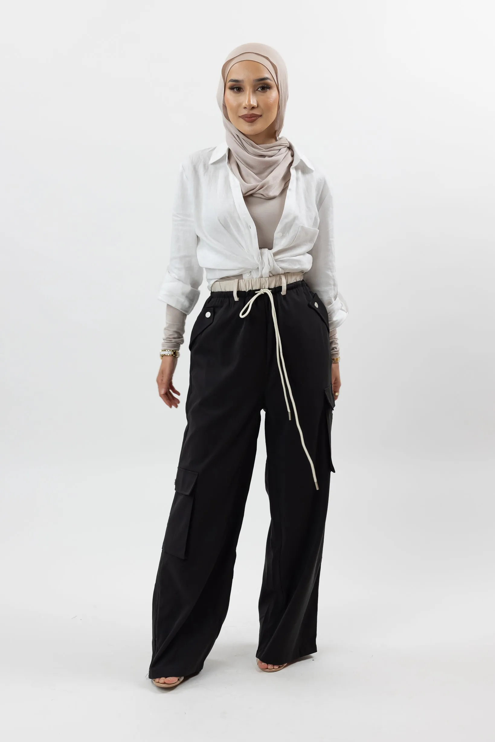 Contrast Combat Pants