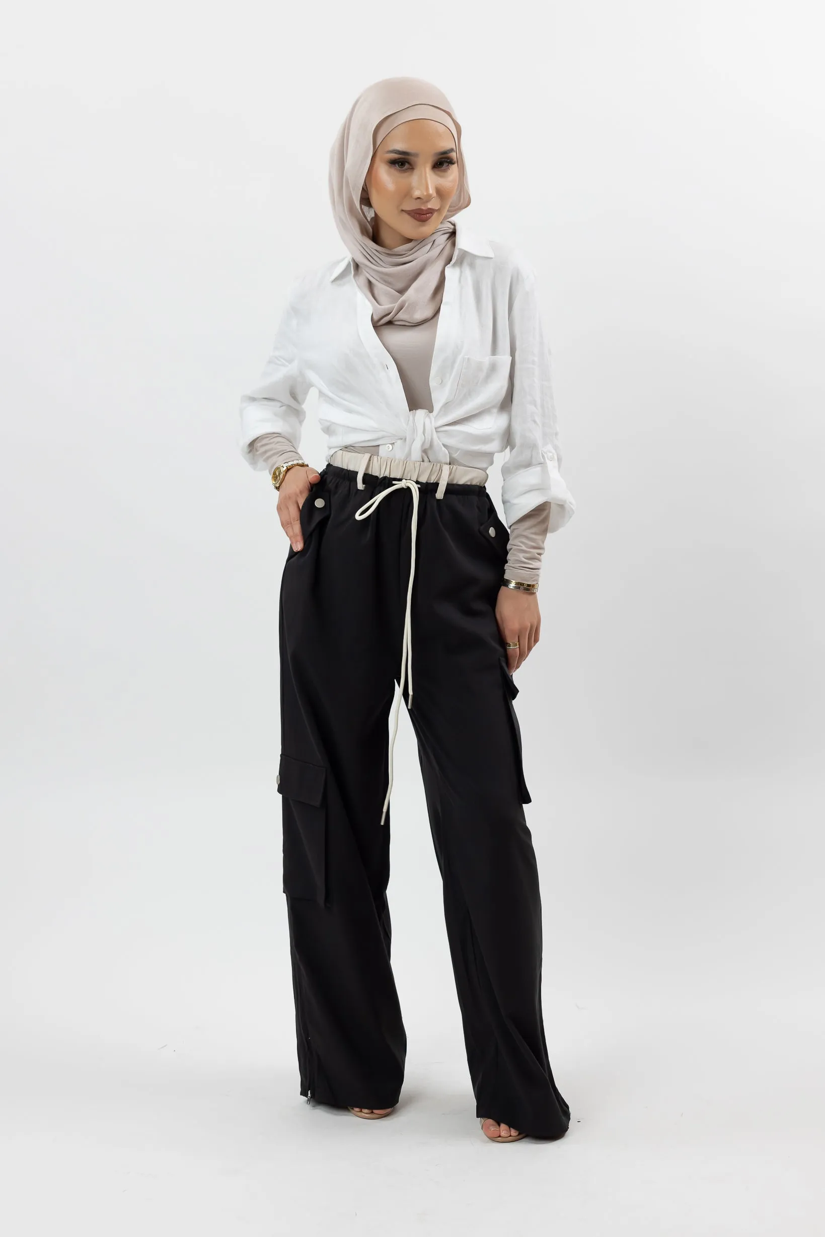 Contrast Combat Pants