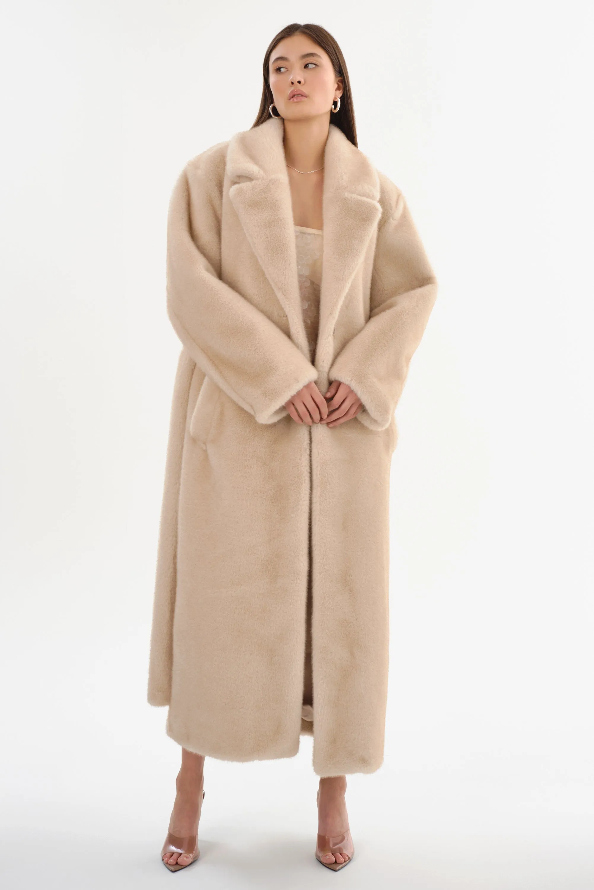 DARELLE | Faux Fur Maxi Coat