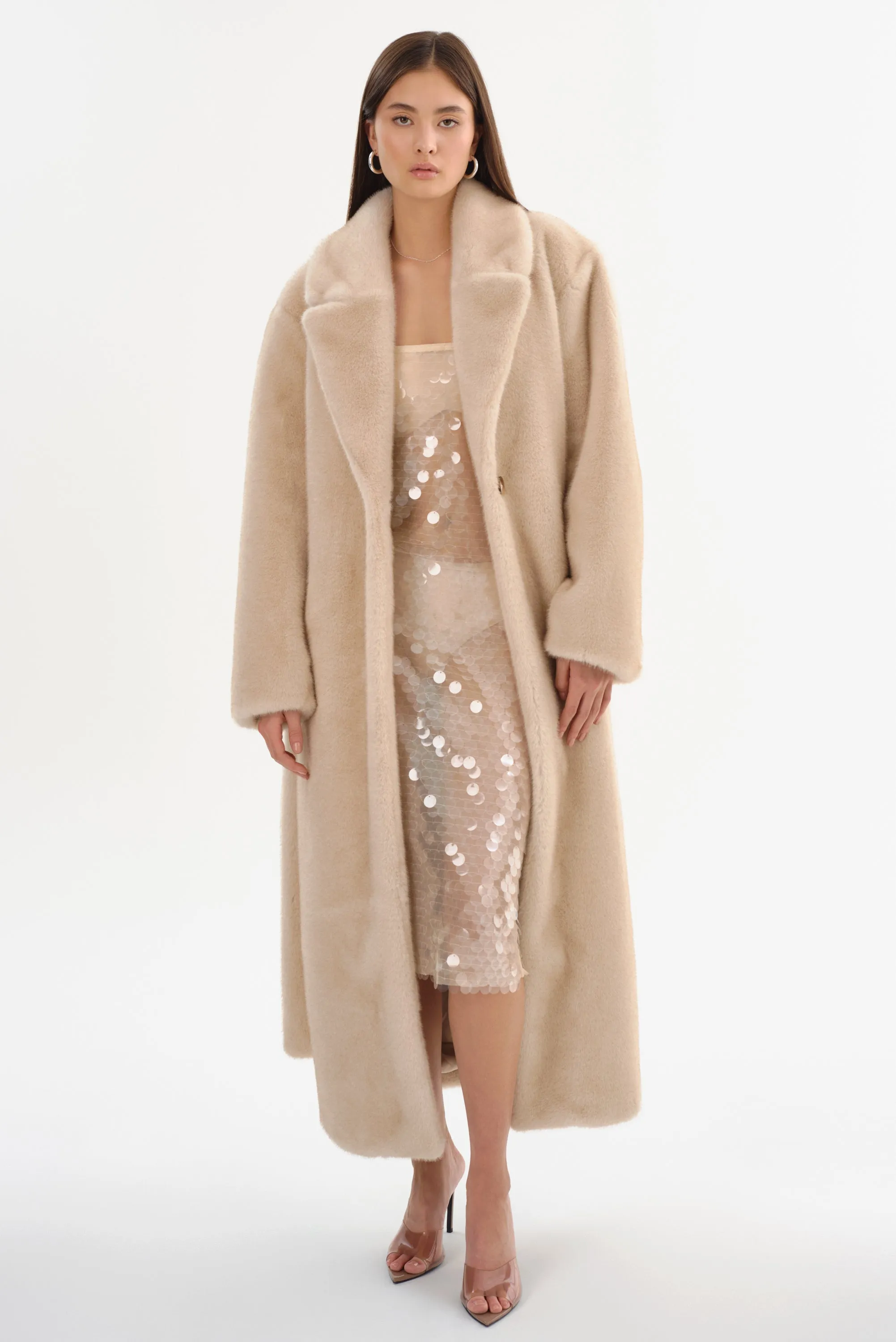 DARELLE | Faux Fur Maxi Coat