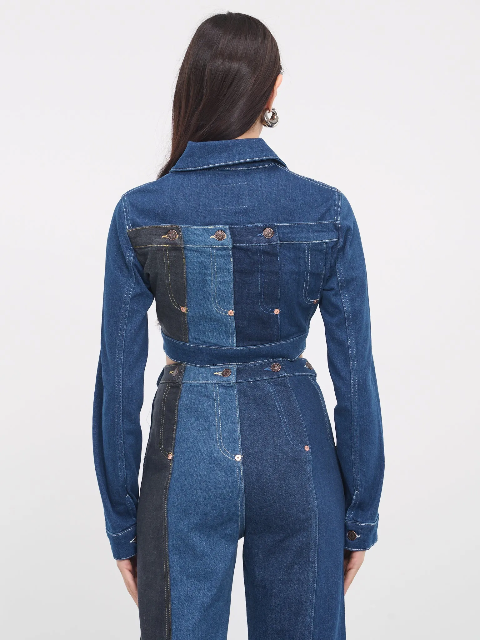 Denim Patchwork Jacket (J0501-3239-1888-BLUE)