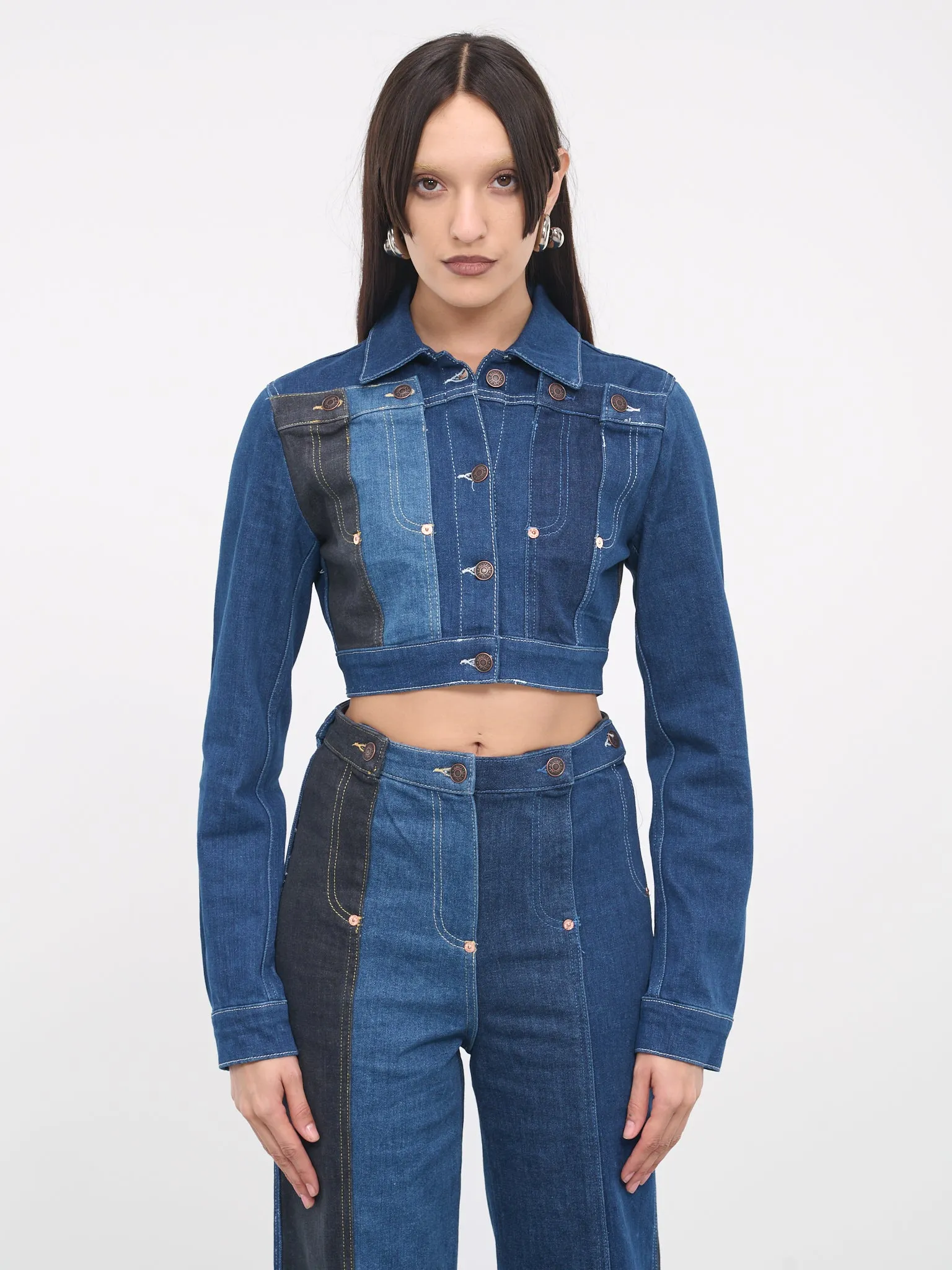 Denim Patchwork Jacket (J0501-3239-1888-BLUE)