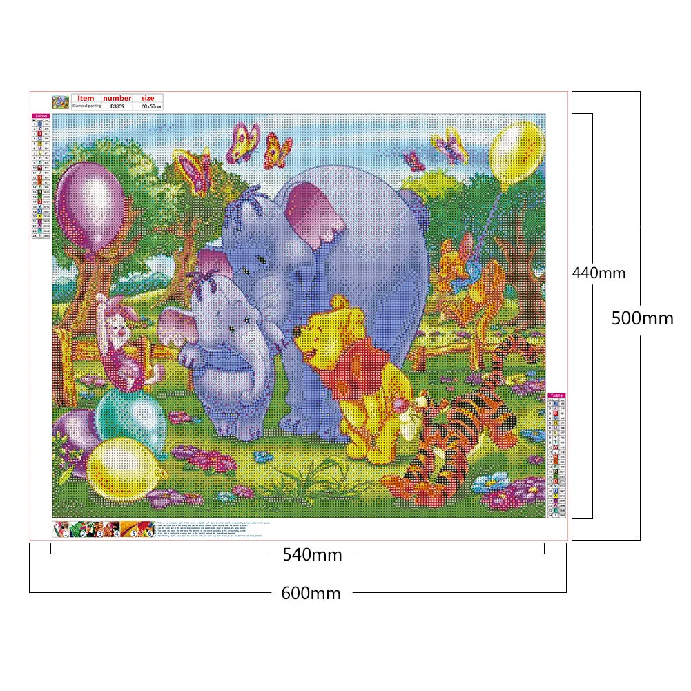 Diamond Painting-Full Round Drill Cartoon(50*60CM)