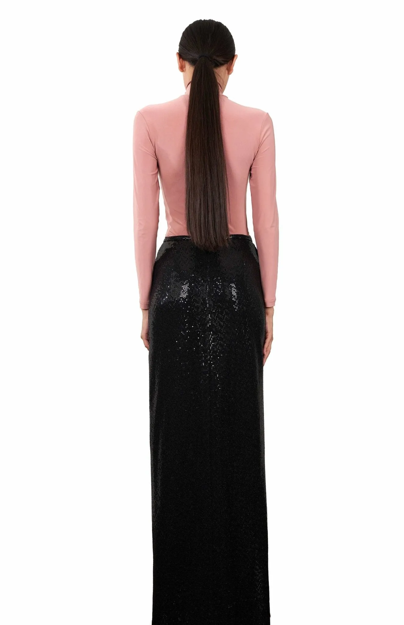 Erida | Captivating Presence: Long Sequin Skirt