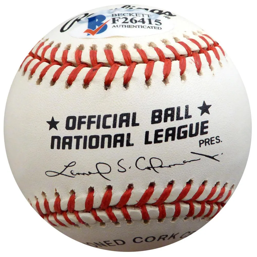 George Cisar Autographed Official NL Baseball Brooklyn Dodgers "Brooklyn Dodgers 1937" Beckett BAS #F26415