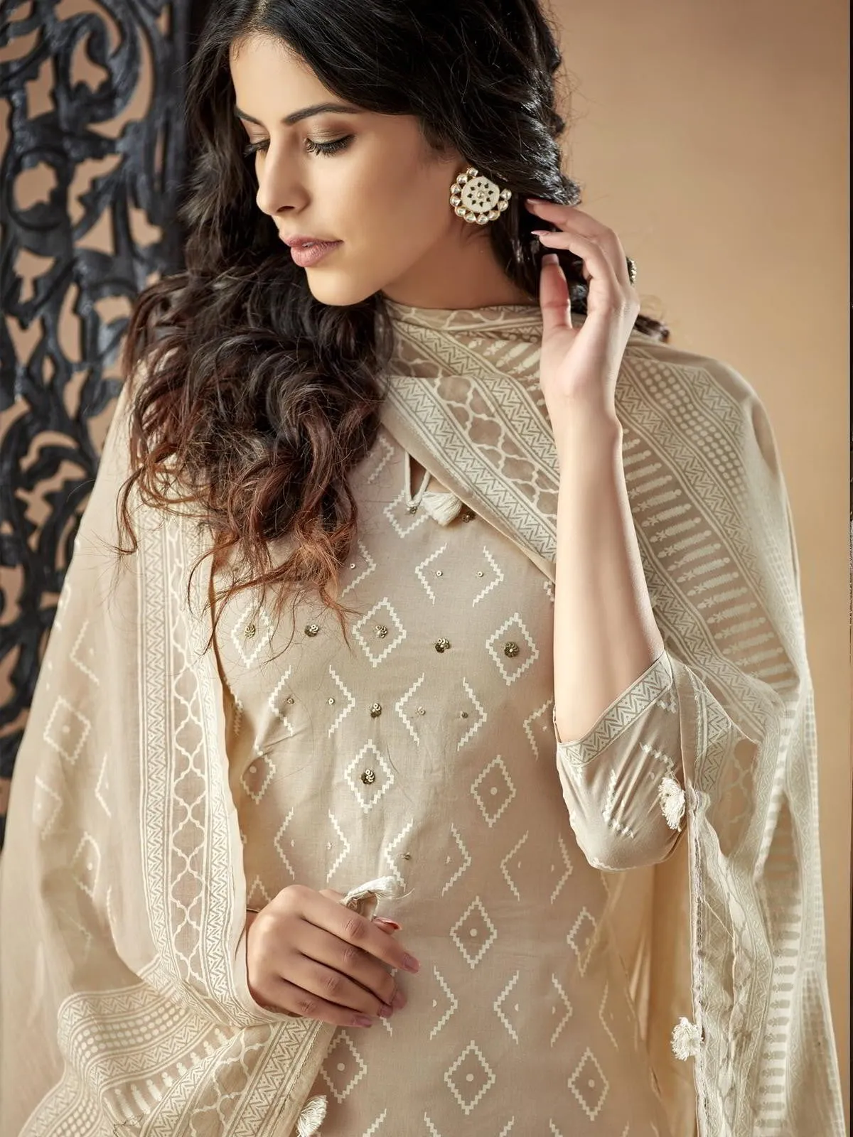 Golden Casual Pakistani Pant Suit