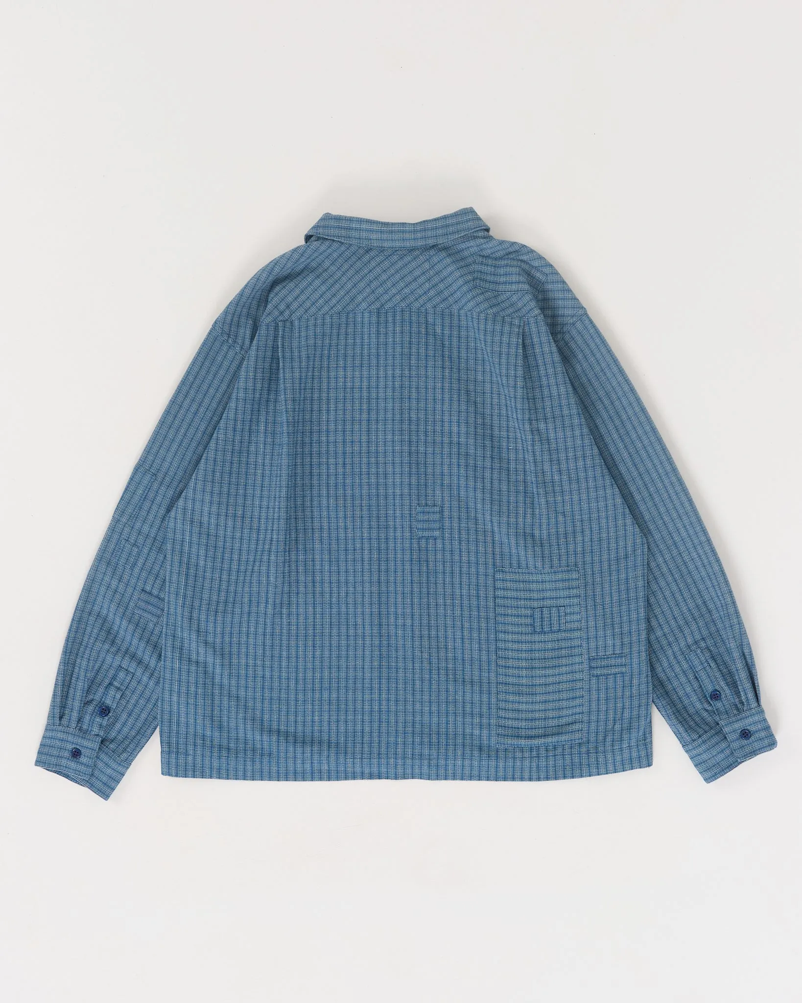 Greetings Shirt LS - Indigo Check Scarecrow