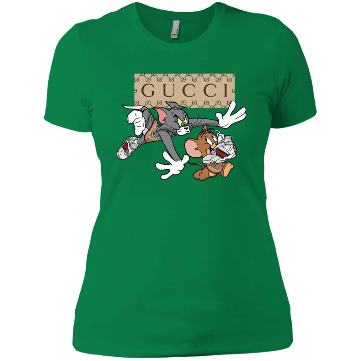 Gucci Tom And Jerry Cartoon T-shirt Women Cotton T-Shirt