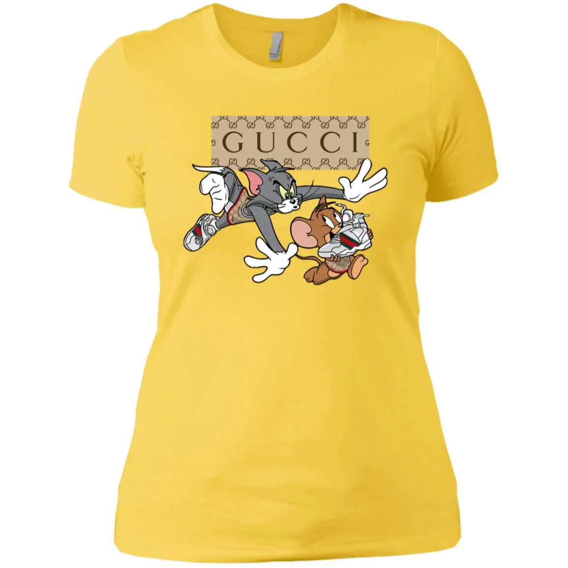 Gucci Tom And Jerry Cartoon T-shirt Women Cotton T-Shirt