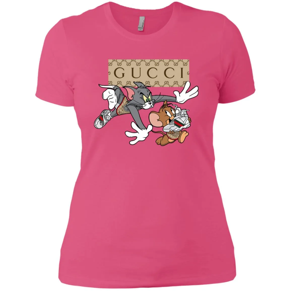 Gucci Tom And Jerry Cartoon T-shirt Women Cotton T-Shirt