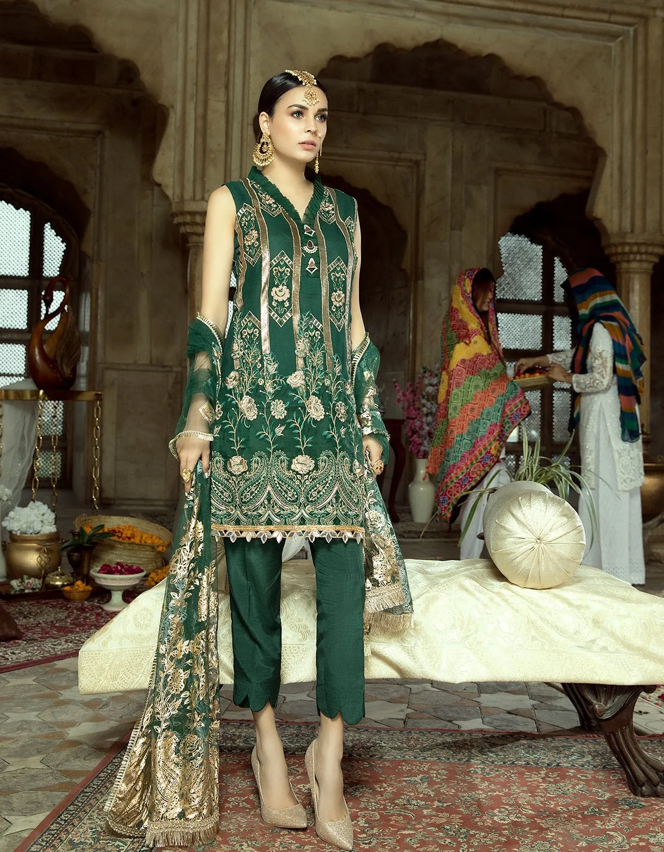 Gul-e-Azal Luxury Chiffon Collection – Lime Less Allegory