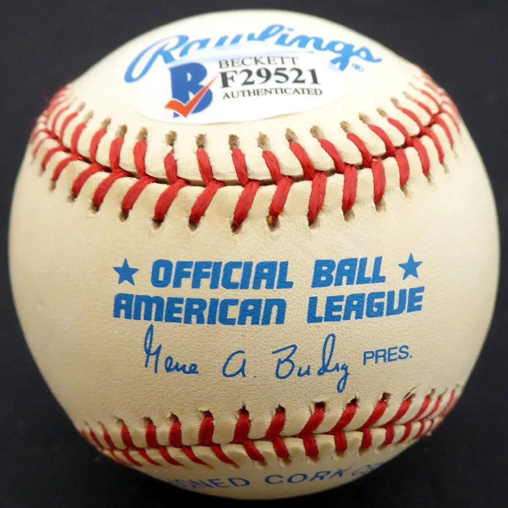 Gus Zernial Autographed Official AL Baseball Philadelphia A's "Ozark Ike" Beckett BAS #F29521