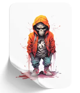 Hoodie Skull Street Cartoon