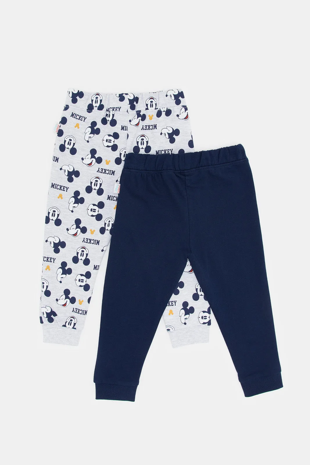 Infant Boys Grey And Navy Mickey Mouse Jogger Set (2 Piece)