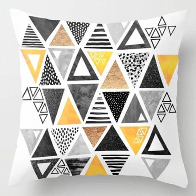 Irregular Triangle Pattern Pillow Cases