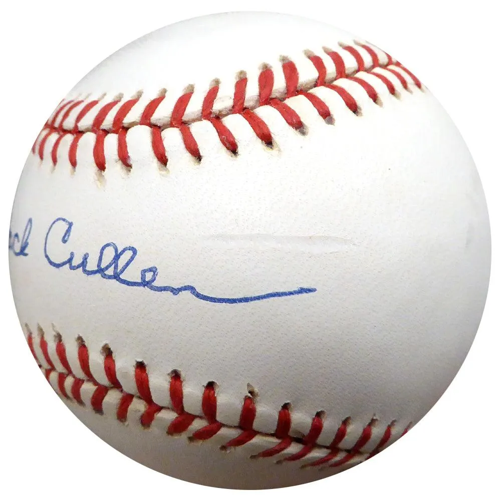 Jack Cullen Autographed Official AL Baseball New York Yankees Beckett BAS #F26316