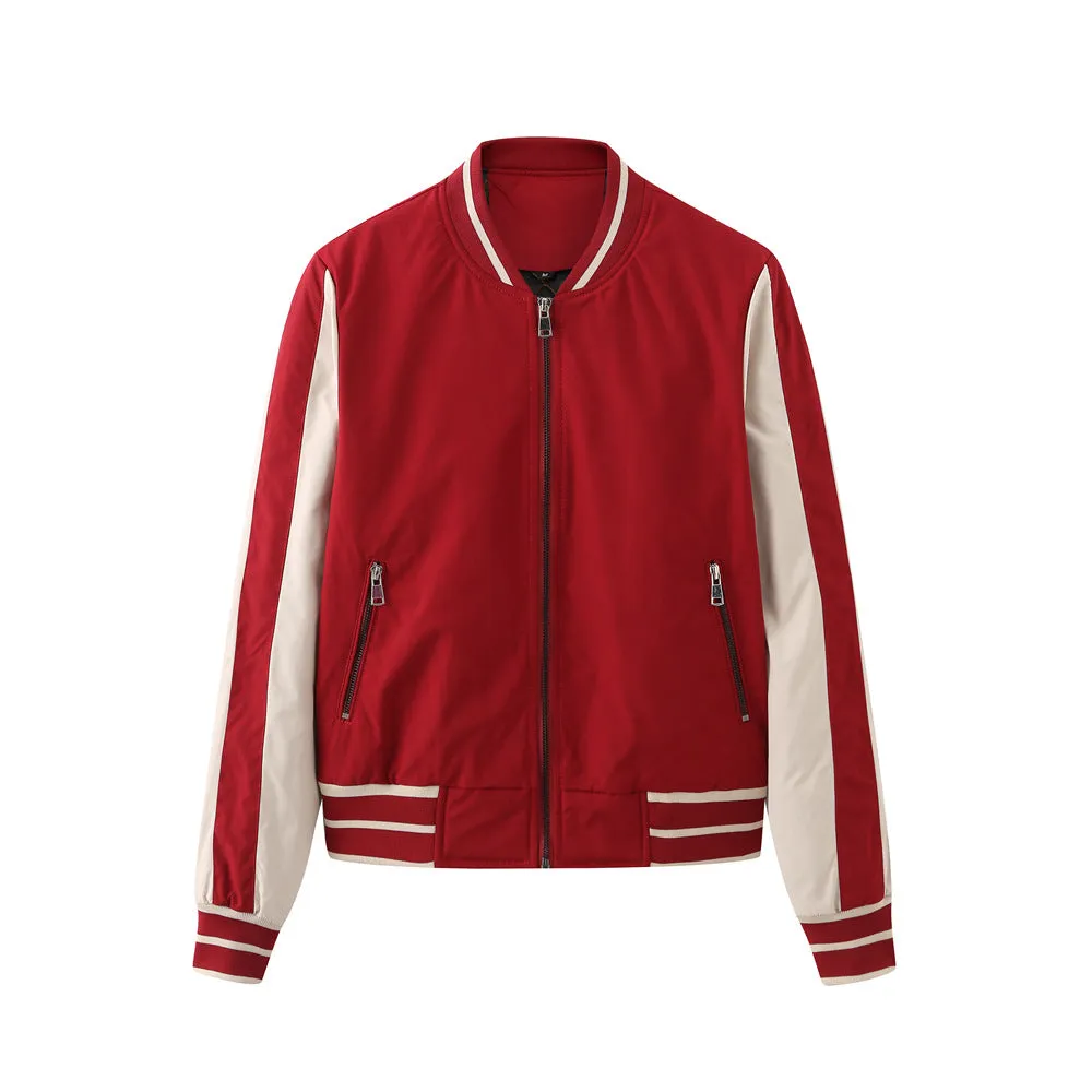 Jacket Quilted Jacket Color Matching Baseball Uniform