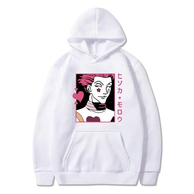 Japanese Anime Funny Killua Eyes Killua HxH Hoodies 2020 Winter Japan Style Hunter X Hunter Sweatshirts Streetwear for Women/men