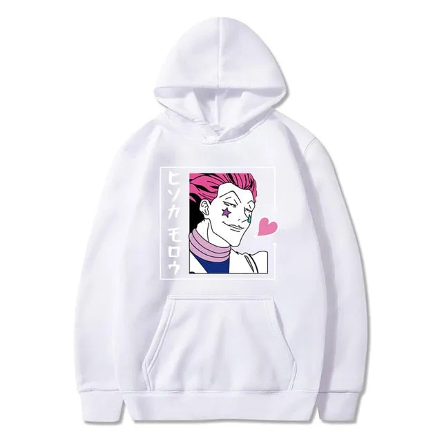 Japanese Anime Funny Killua Eyes Killua HxH Hoodies 2020 Winter Japan Style Hunter X Hunter Sweatshirts Streetwear for Women/men